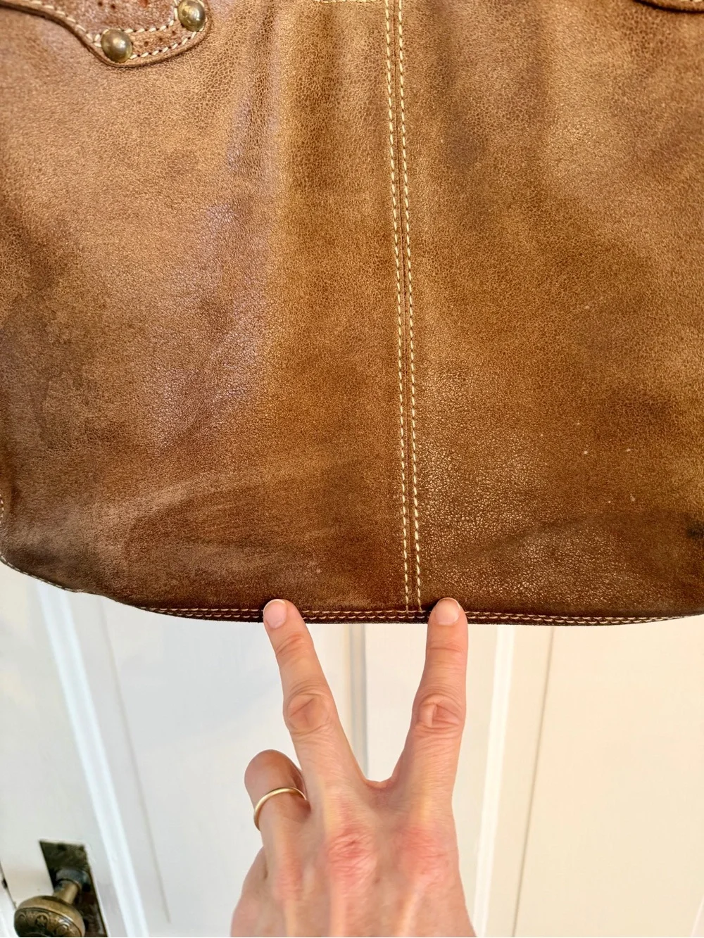 Brown Leather Boho Y2K Shoulder Hobo Bag